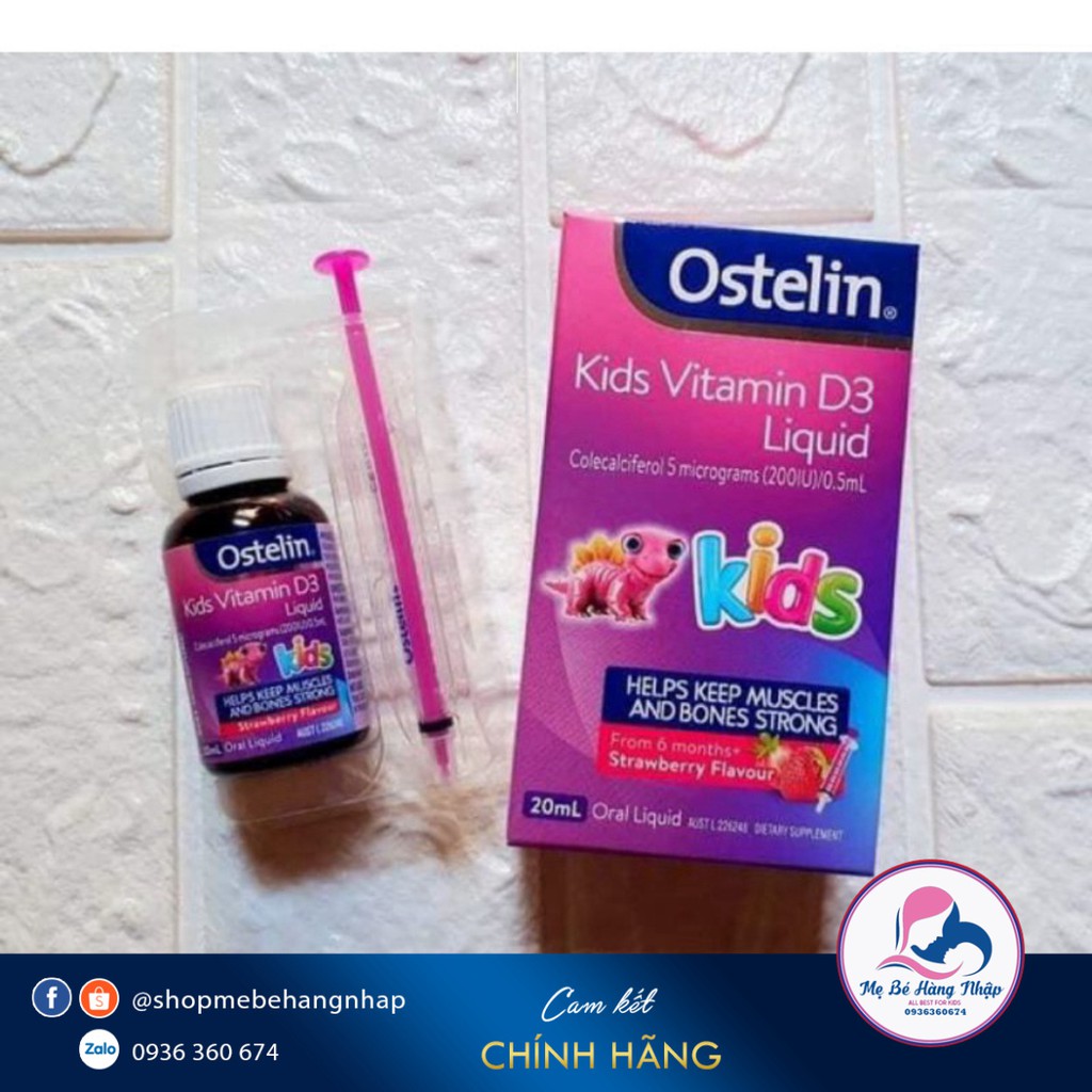 Vitamin D Ostelin Úc cho trẻ từ 6 tháng trở lên - 20ml