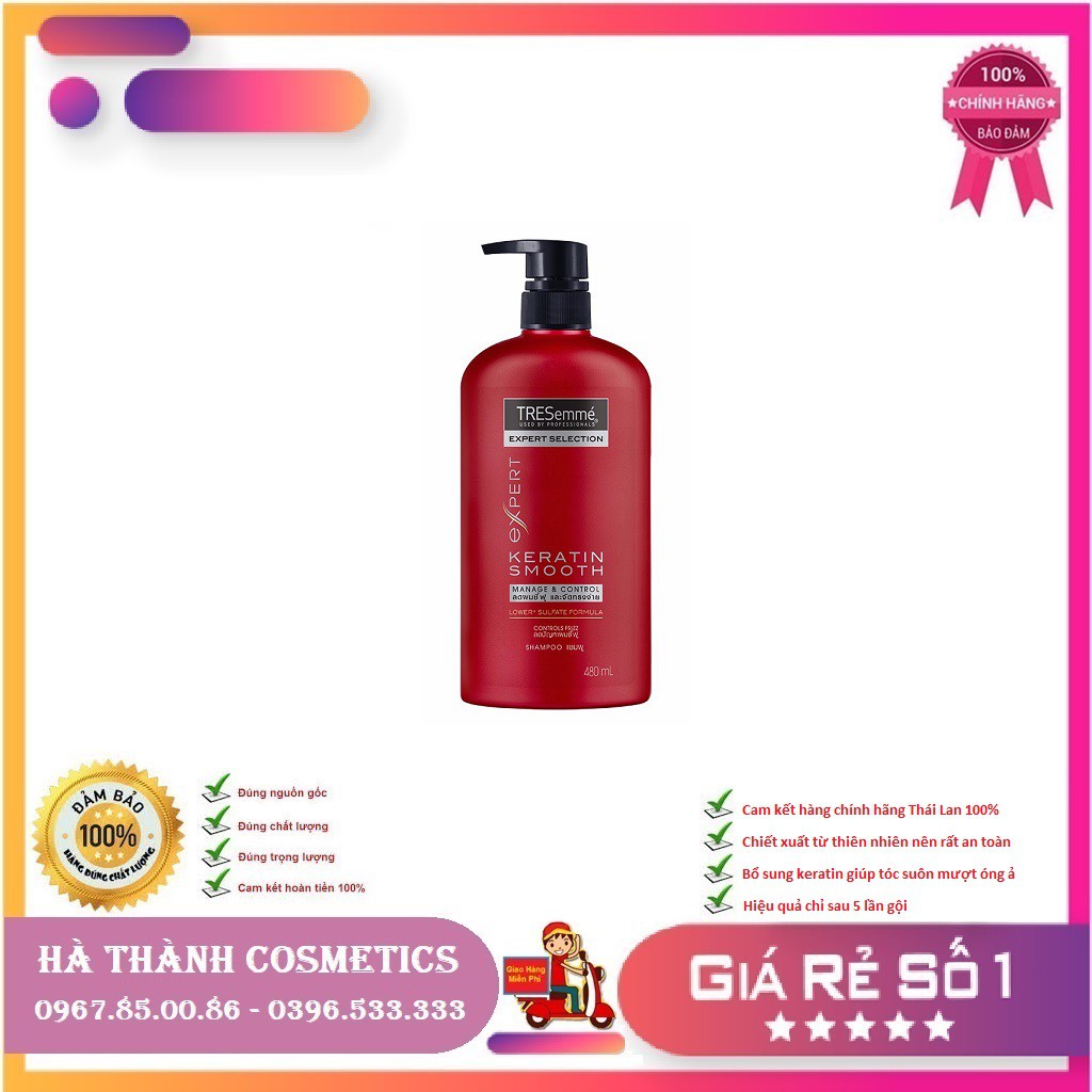 Dầu Gội TRESEME Thái Lan 450ml Tinh Dầu Keratin Vào Nếp Suôn Mượt, Cam Kết Hàng Chính Hãng Thái Lan