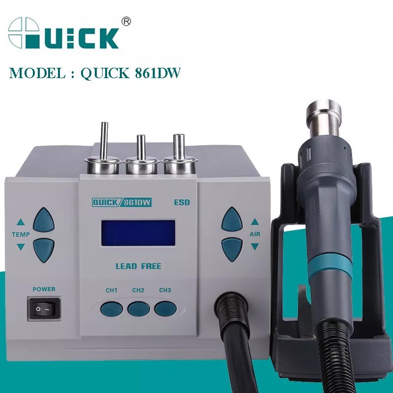 [Rẻ vô địch] Máy khò Quick 861DW chính hãng tem vàng