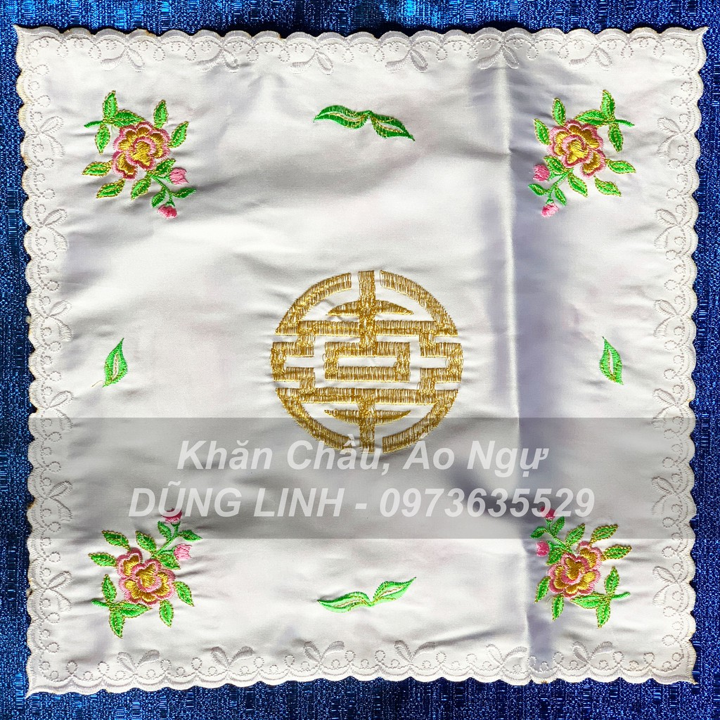 Khăn tay dâng trà hầu đồng, phụ kiện hầu khăn chầu áo ngự