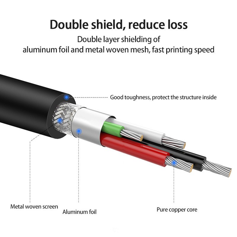 Dây Cáp USB Mở Rộng 0.5M/1M/1.5M/3M/5M/10M USB 2.0 Type A Cho Máy In