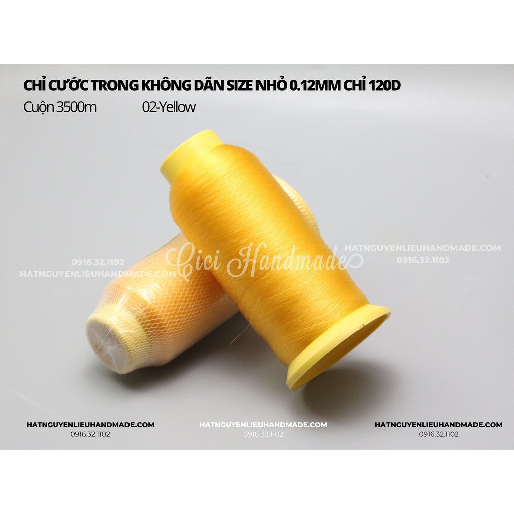 Cuộn to Chỉ may cước trong, mảnh không dãn size 0.12mm chỉ cước 120D - chuyên may, đính váy đá, cườm, thêu