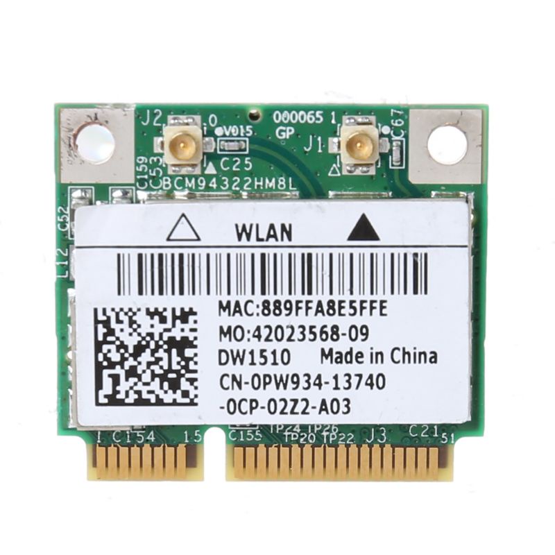 Thẻ WiFi Băng Tần Kép Không Dây BCM94322HM8L DW1510 802.11n 300Mbps