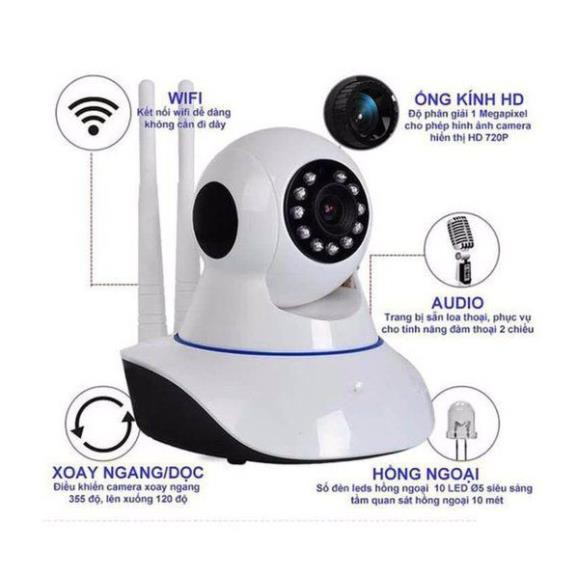 CAMERA TRONG NHÀ YOOSEE 3 RÂU 2.0 WIFI - CHẾ ĐỘ NGÀY ĐÊM - THU VÀ PHÁT ÂM THANH - BH