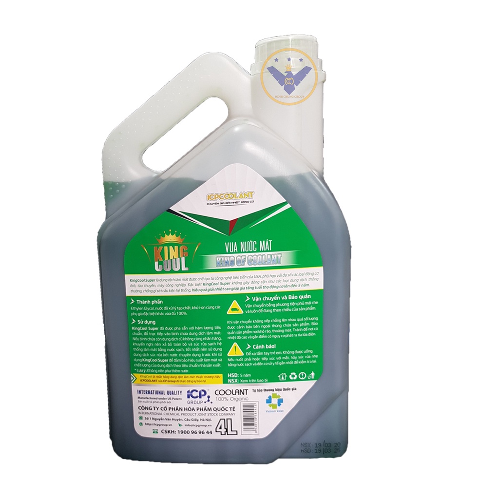 COMBO 2 lon nước làm mát xe ô tô, xe máy ( màu xanh ) Kingcool Super 500ml