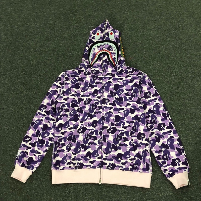 Áo khoác BAPE cá mập tím