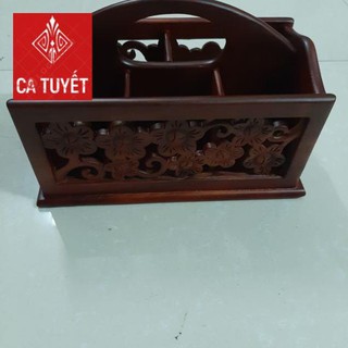 [FREESHIP] Hộp đựng bút, điều khiển bằng gỗ để bàn làm việc