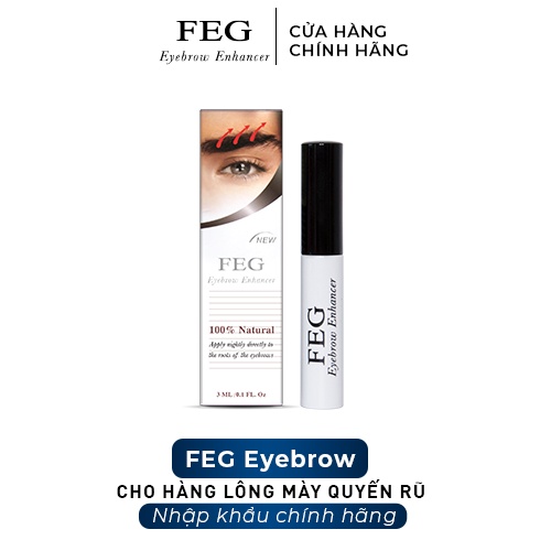 [CHÍNH-HÃNG] DƯỠNG MÀY FEG EYELBROW ENHANCER-MÀY DÀY ĐEN CHỈ 7 NGÀY