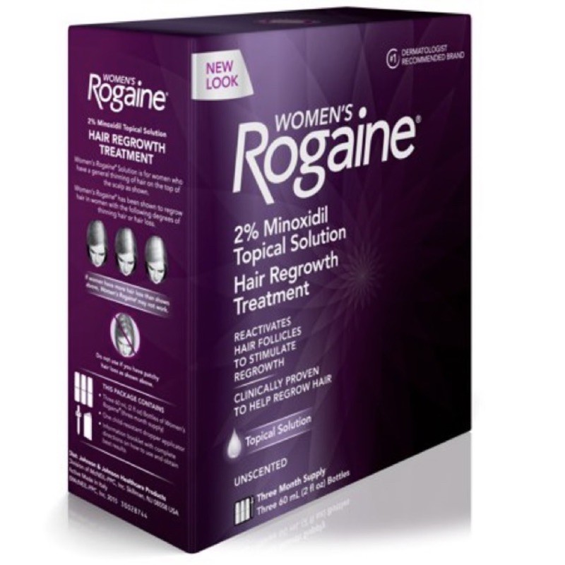 Thuốc mọc tóc nữ Rogaine 2% Minoxidil Topical Solution 60ml *3chai