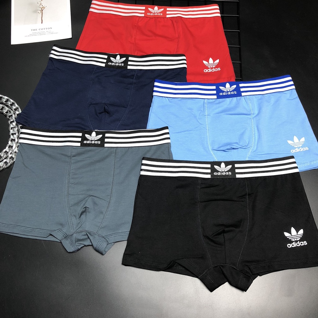 Quần lót nam boxer adidas cao cấp,sịp đùi nam vải thun cạp to mềm mịn thoáng khí PM42A