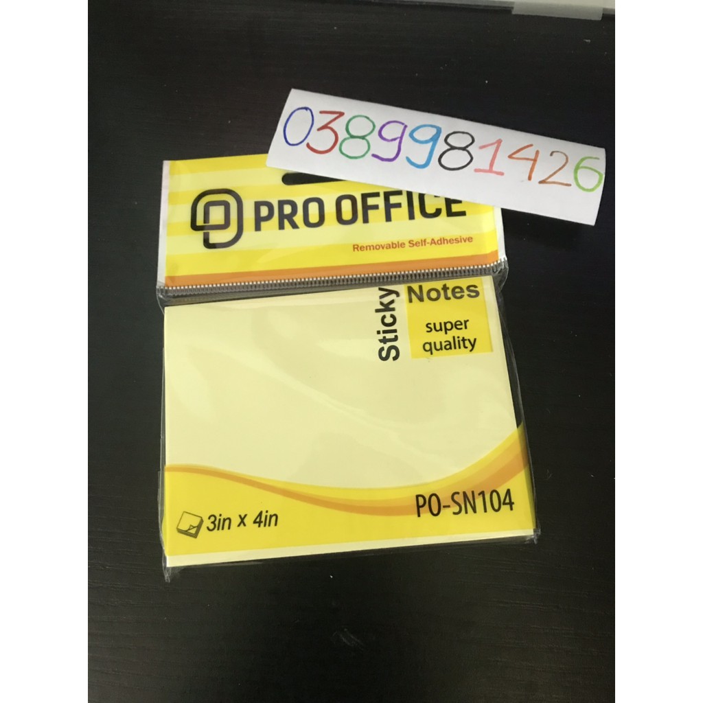 Giấy Note 😍FREESHIP😍 Giấy Nhớ Vàng 2x3in/3x3in/3x4in