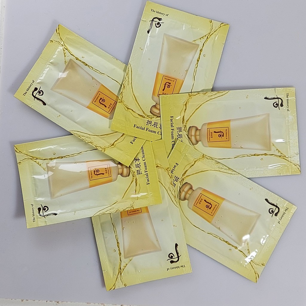 Combo 10 Gói Sữa Rửa Mặt Whoo Vàng Hoàng Cung Facial Foam Cleanser