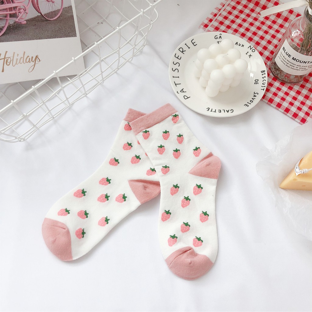 Combo 4 đôi tất cổ cao Hàn Quốc ⚡️ 𝐅𝐑𝐄𝐄 𝐒𝐇𝐈𝐏 ⚡️- Màu hường cực xinh yêu, cotton mềm mại [ĐƯỢC CHỌN MẪU] Mã TX8