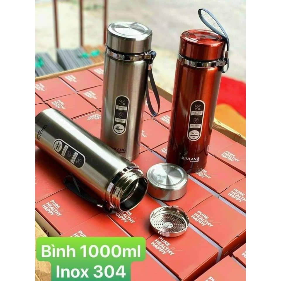 Bình Nước Giữ Nhiệt 1000ml - 1500ml Inox 304 Cao Cấp Sáng Bóng Bền Đẹp GD216 | BigBuy360 - bigbuy360.vn