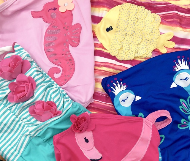 Set/bộ bơi bé gái xuất dư nhiều hiệu Gymboree + Janie & Jack + Crazy 8