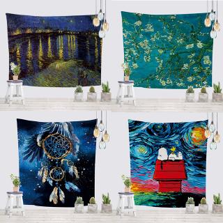 Oil painting series background cloth hand-painted landscape oil canvas art hanging painting sofa background wall flannel tapestry