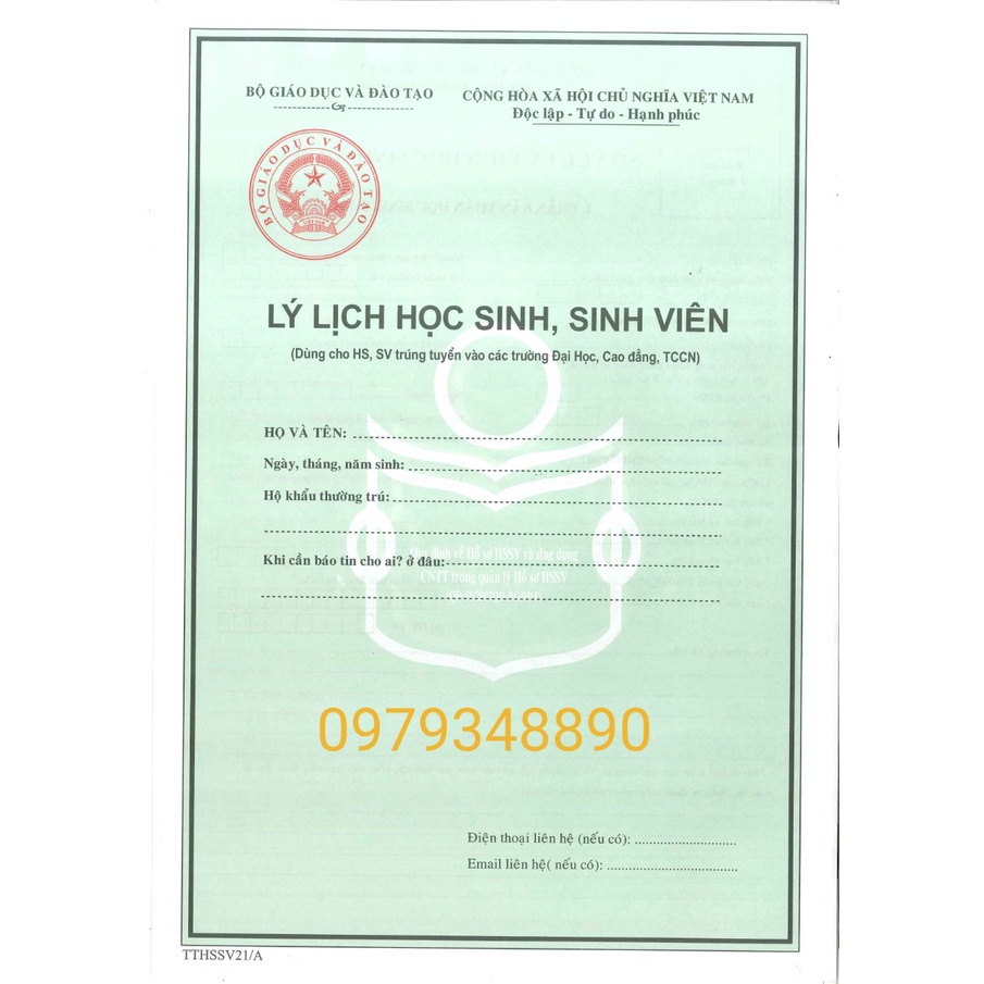 [Mã LIFE1404ALL50K giảm 10% đơn 200K] HỒ SƠ HỌC SINH, SINH VIÊN MẪU MỚI (5 bộ)