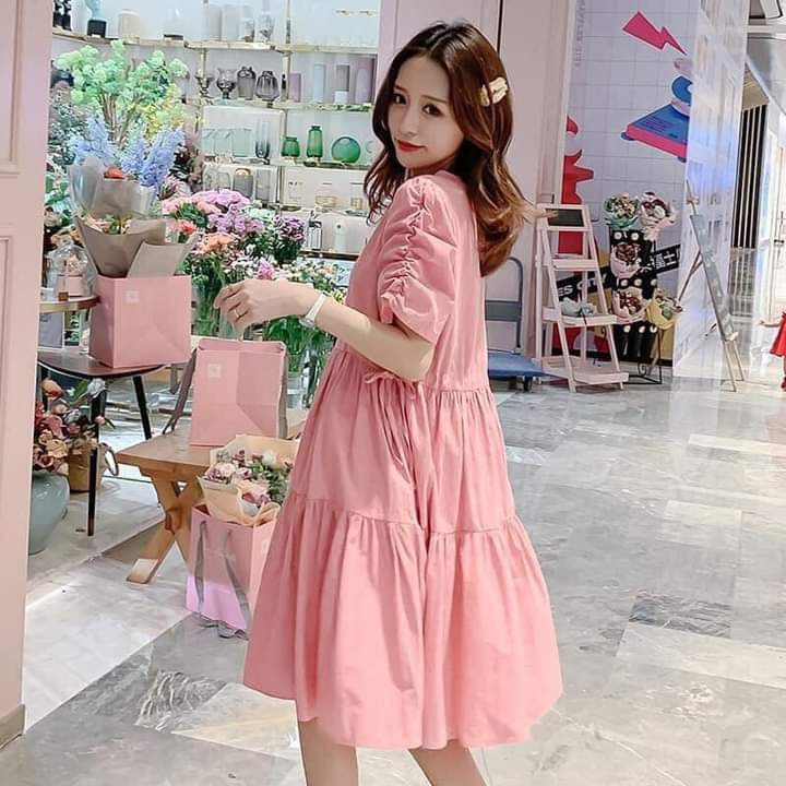 Đầm babydoll kiểu dáng dễ mặc, phù hợp mọi phom người, big size, bầu bì bon chen thoải mái 300g | BigBuy360 - bigbuy360.vn