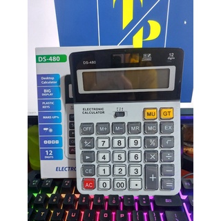 Máy tính cầm tay 12 số DS-480 (Năng lượng mặt trời/ pin đũa) siêu bền