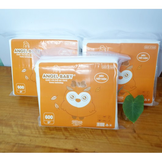 Khăn giấy vải khô đa năng cao cấp Angel Baby 600G