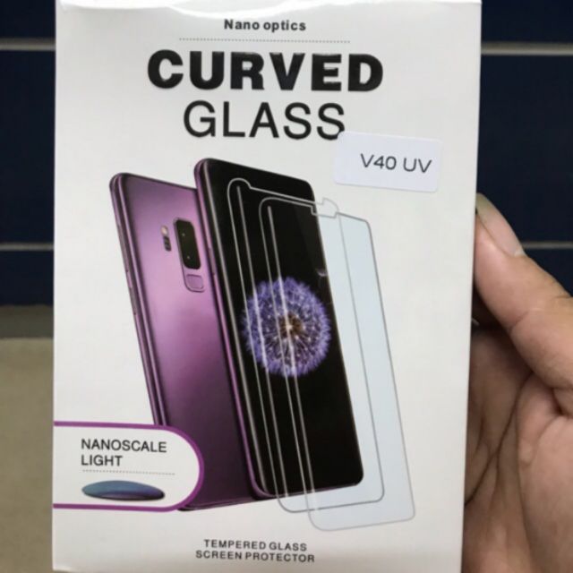 Dán kính cường lực Full keo UV cho LG V40 Trong suốt