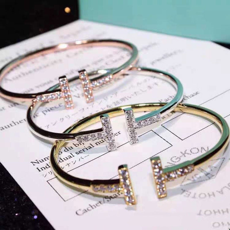 Vòng Đeo Tay Hình Chữ T Đôi Có Thể Điều Chỉnh Thiết Kế Đơn Giản Thời Trang Cao Cấp Haobing Boutiqu Cho Nữ