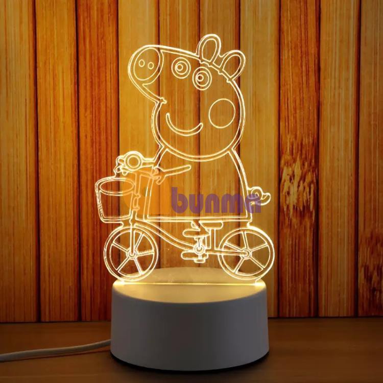 Đèn ngủ, đèn trang trí, Led 3D hình Con Hươu