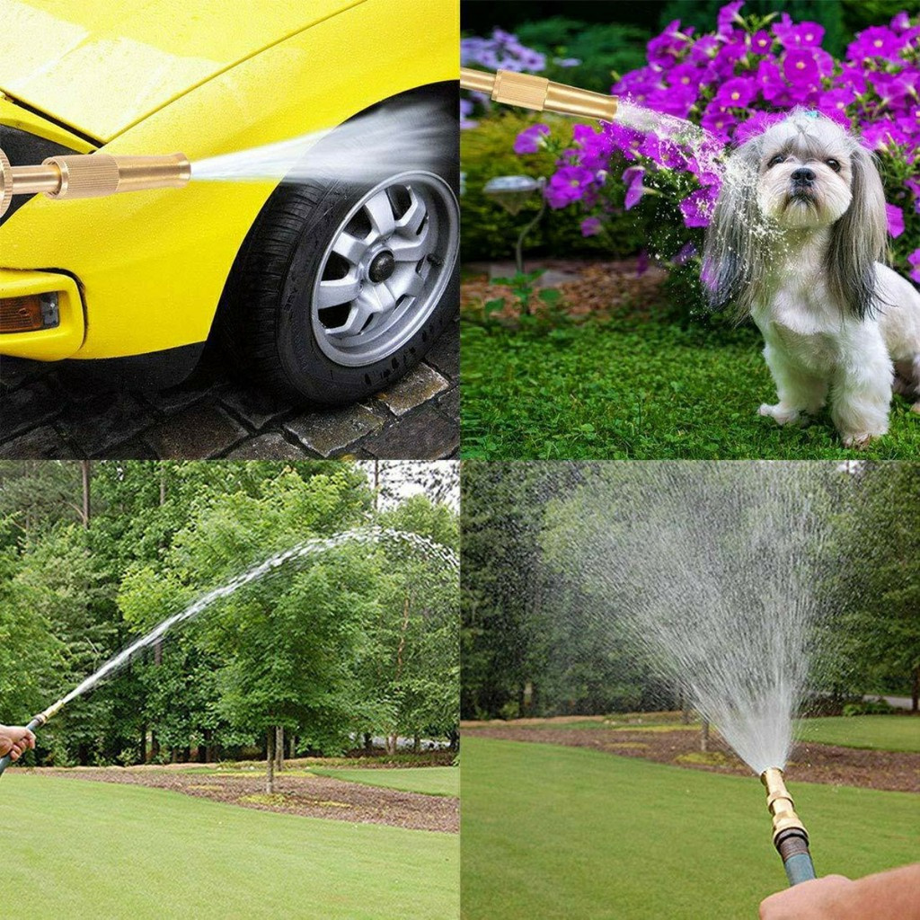 Đầu vòi xịt tăng áp mini phun nước rửa xe, tưới cây tăng áp đa năng có sẵn