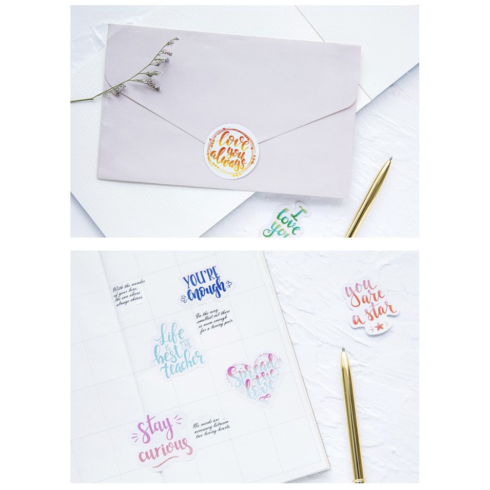 Set 46 Miếng Dán Trang Trí Sổ Lưu Niệm/Nhật Ký/Sổ Tay Đa Năng Tiện Dụng