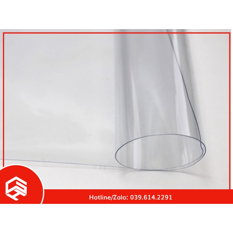 Tấm nhựa PVC trong suốt, dẻo, mềm, không thấm nước dùng để trải mặt bàn, vách ngăn chắn covid độ dày 0.5mmm