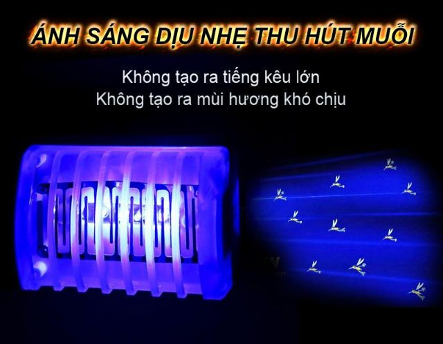 Đèn Ngủ Bắt Muỗi 1W Ánh Sáng Diệu Nhẹ, An Toàn