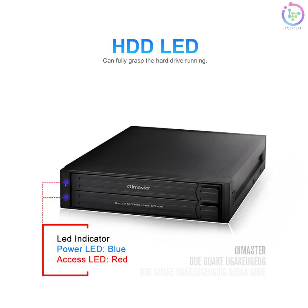 Hộp Đựng Ổ Cứng Hdd Oimaster He-2005 2.5 "Sata Hdd 3.5" Kèm Đèn Led Ốp | BigBuy360 - bigbuy360.vn