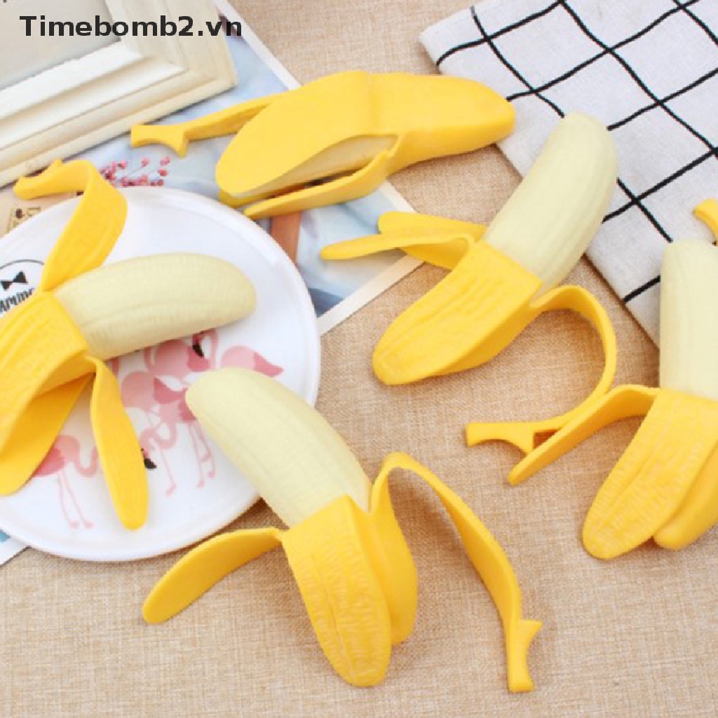 2 Đồ chơi squishy hình quả chuối giúp giảm căng thẳng