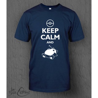 Pokemon Keep Calm And Sleep Tee Snorlax Pikachu Christmas Nintendo 100% Cotton Men's T-Shirt
