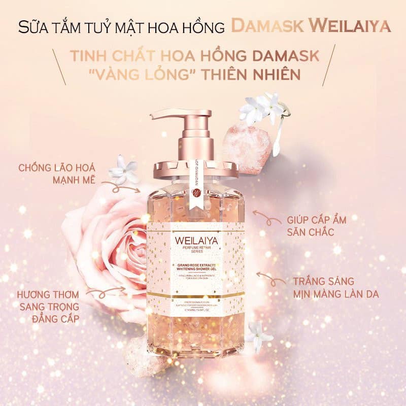 Sữa Tắm Nước Hoa Weilaiya Hoka Strore Sữa Tắm Weilaiya Trắng Da Dưỡng Ẩm Dưỡng Thể Thơm Lâu 450ml