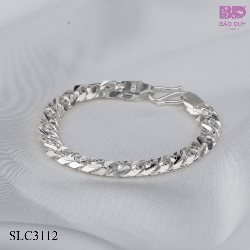 Lắc tay nam bạc móc xích Bảo Duy Jewelry - SLC3112