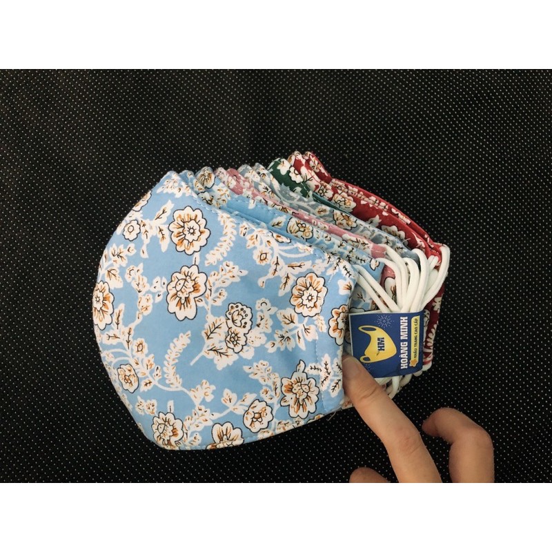 [Sỉ Set 10] Nhiều Mẫu - Khẩu Trang Vải Tôn Hoa Cao Cấp Hoàng Minh | BigBuy360 - bigbuy360.vn