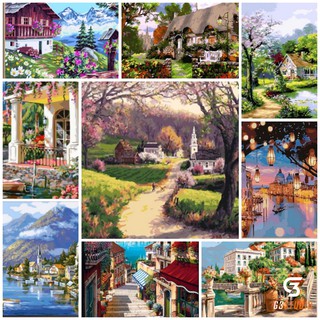 Khung dày 2.5cm Tranh số hóa tự tô màu Tổng Hợp các mẫu tranh phong cảnh đẹp nhất past 1