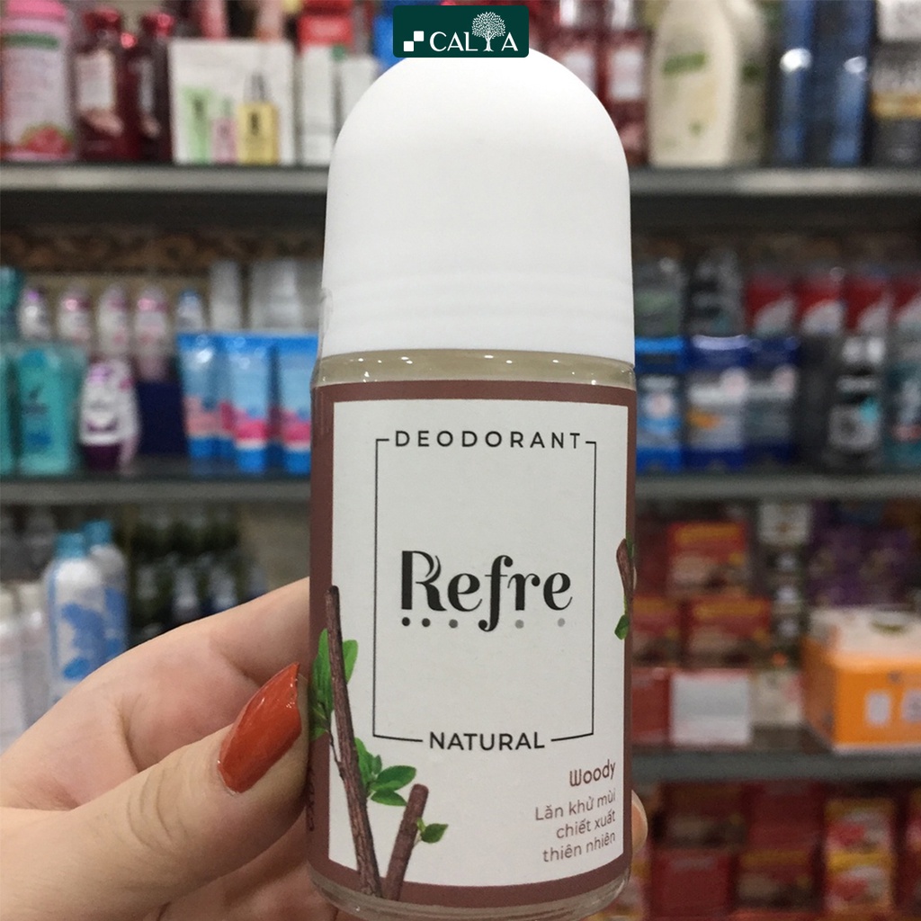 Lăn Khử Mùi Refre Hương Gỗ, Dưỡng Trắng, Hương Tự Nhiên - Refre Natural Roll-on 40ml