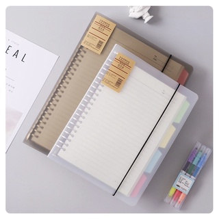Fullset sổ còng giấy kẻ ô vuông, trơn,.. A4,A5 làm sổ planner, bullet journal,...