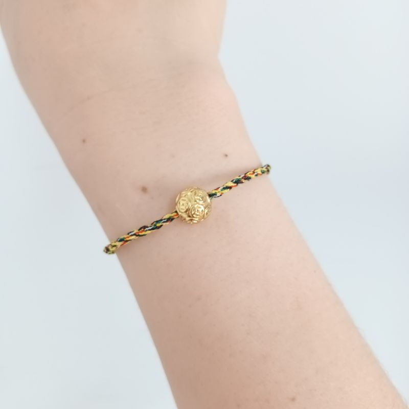 Vòng dây ngũ sắc mix bi biểu tượng kim tiền may mắn bình an