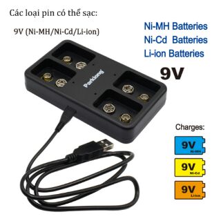 Bộ sạc pin 9v Parklong tự động