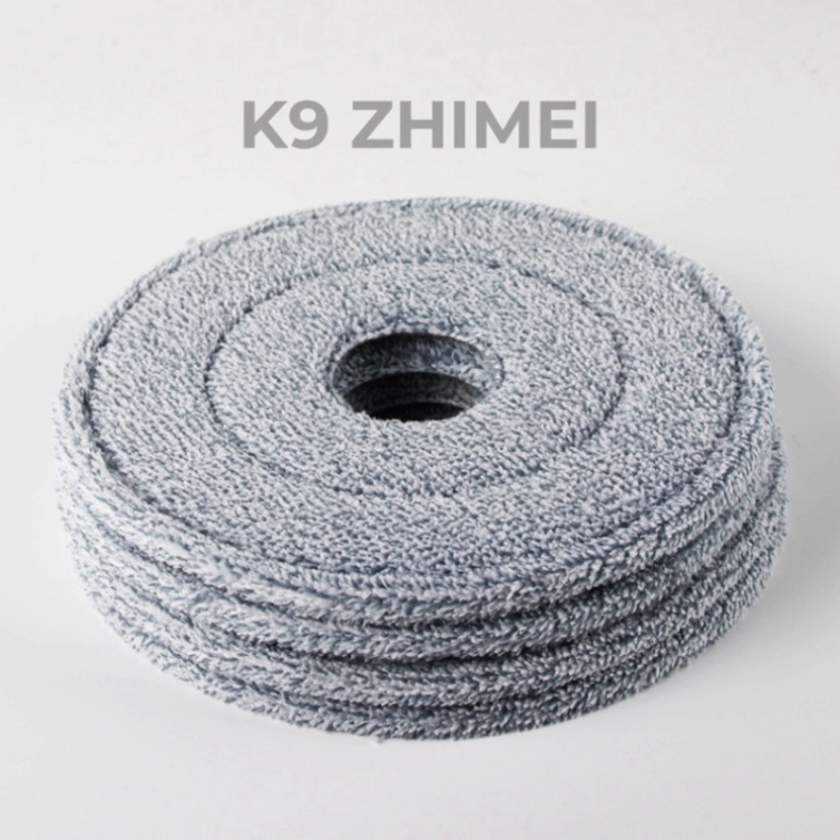 Bông Lau Sợi Microfiber Hình Tròn  Thay Thế Chổi Lau Nhà K9 ZHIMEI Tách Nước Bẩn