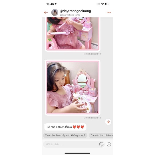 Bàn trang điểm cho bé gái  ib phí ship