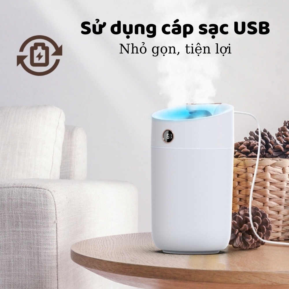 Máy Xông Tinh Dầu Phun Sương Tạo Độ Ẩm X12 [ LOẠI CAO CẤP] Đầu Phun Kép, Dung Tích 3000ml