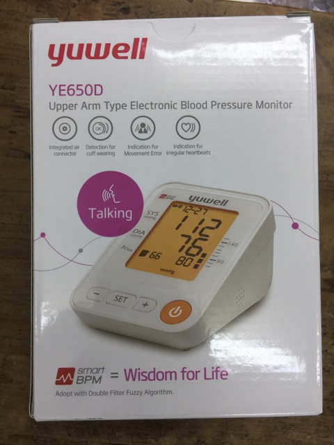 Máy đo huyết áp YUWELL YE650 (bảo hành 5 năm