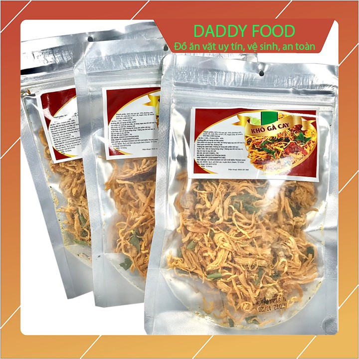 Khô gà lá chanh cay gói lớn khối lượng 150g vị cay nhiều, sản phẩm không thể thiếu của bàn nhậu