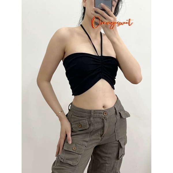 Áo Croptop Thắt Dây Rút Cực Xinh