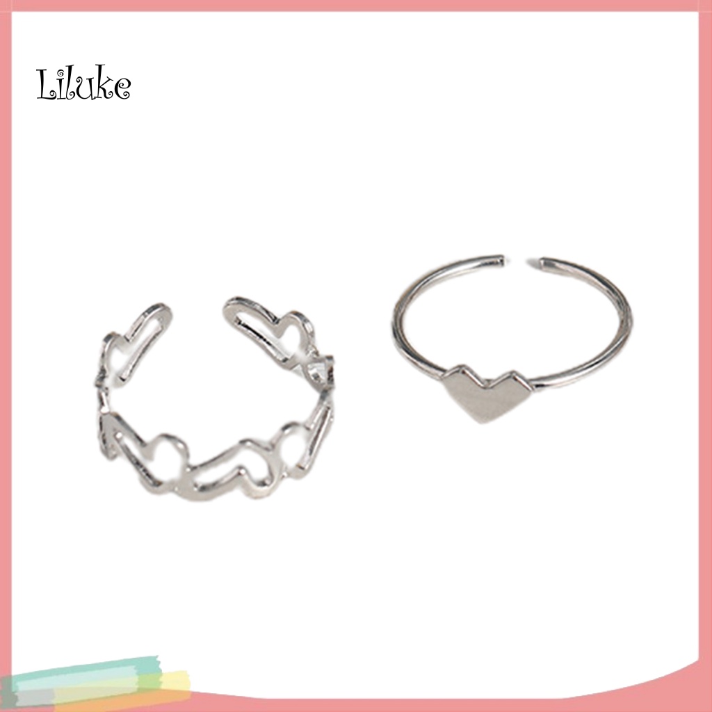 Nhẫn Hợp Kim Mạ Vàng / Bạc Kiểu Dáng Đơn Giản Thời Trang Cho Nữ