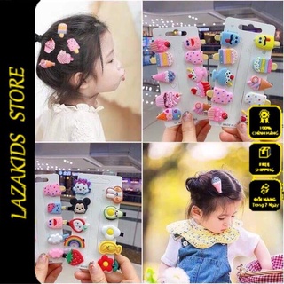 Sét 10 kẹp tóc cho bé gái Phong cách hàn quốc cute -kẹp tóc cho bé gái cute